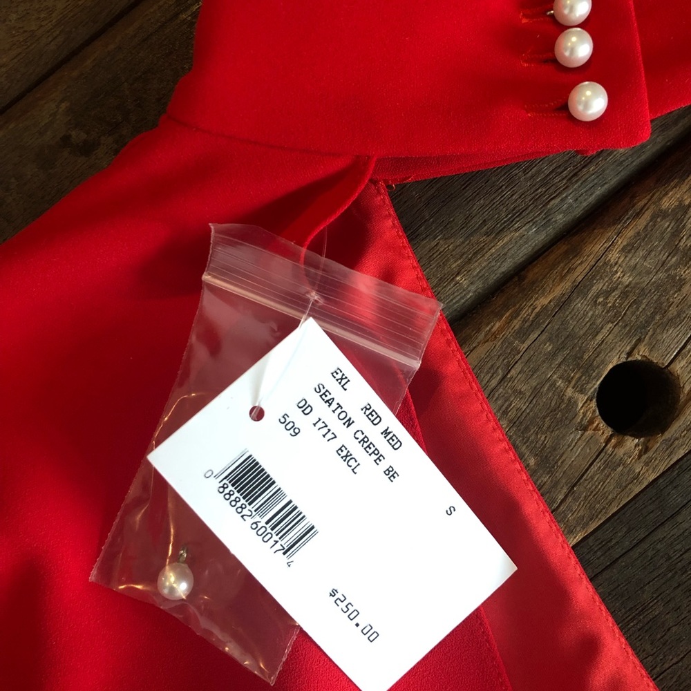 NWT Intermix Open-Back Red Blouse - Picture 6 of 6